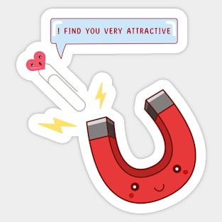 Funny Science Crush I Find You Very Attractive Funny Clip Magnet Sticker